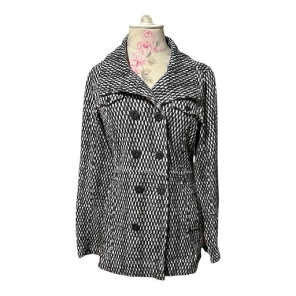Hurley Monochrome Patterned Pea Coat